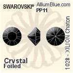 スワロフスキー XILION チャトン (1028) PP11 - クリスタル エフェクト 裏面プラチナフォイル