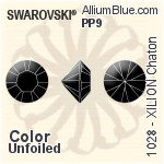 スワロフスキー XILION チャトン (1028) PP5 - カラー 裏面プラチナフォイル