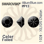 スワロフスキー XILION チャトン (1028) PP3 - カラー 裏面プラチナフォイル