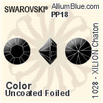 スワロフスキー XILION チャトン (1028) PP11 - カラー 裏面プラチナフォイル