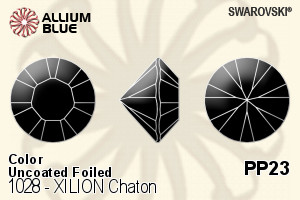 スワロフスキー XILION チャトン (1028) PP23 - カラー（コーティングなし） プラチナフォイル
