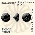 スワロフスキー XILION Square ファンシーストーン (4428) 1.5mm - クリスタル 裏面プラチナフォイル