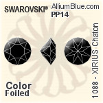 スワロフスキー XILION Square ファンシーストーン (4428) 2mm - カラー 裏面プラチナフォイル