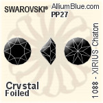 スワロフスキー XILION チャトン (1028) PP4 - クリスタル 裏面プラチナフォイル