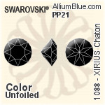 スワロフスキー XILION チャトン (1028) PP2 - カラー 裏面プラチナフォイル