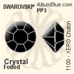 スワロフスキー Xero チャトン (1100) PP3 - クリスタル エフェクト 裏面プラチナフォイル