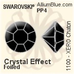 スワロフスキー XERO チャトン (1100) PP0 - クリスタル 裏面プラチナフォイル