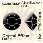 スワロフスキー XERO チャトン (1100) PP1 - カラー 裏面プラチナフォイル