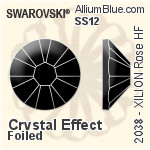 スワロフスキー XILION Rose ラインストーン ホットフィックス (2038) SS10 - カラー 裏面シルバーフォイル