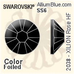 スワロフスキー Flame ラインストーン ホットフィックス (2205) 14mm - カラー 裏面アルミニウムフォイル