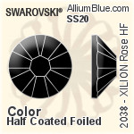 スワロフスキー XILION Rose ラインストーン ホットフィックス (2038) SS5 - カラー 裏面シルバーフォイル
