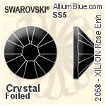 スワロフスキー XILION Rose Enhanced ラインストーン (2058) SS8 - クリスタル エフェクト 裏面プラチナフォイル
