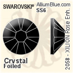 スワロフスキー XILION Rose Enhanced ラインストーン (2058) SS7 - クリスタル エフェクト 裏面プラチナフォイル