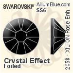 スワロフスキー XILION Rose Enhanced ラインストーン (2058) SS6 - カラー 裏面プラチナフォイル