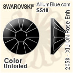 スワロフスキー XILION Rose Enhanced ラインストーン (2058) SS12 - カラー 裏面プラチナフォイル