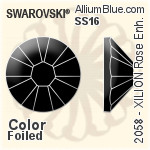 スワロフスキー XILION Rose Enhanced ラインストーン (2058) SS16 - クリスタル エフェクト 裏面プラチナフォイル