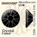 スワロフスキー Antique Heart ファンシーストーン (4831) 5.5x5mm - クリスタル 裏面プラチナフォイル