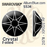 スワロフスキー XILION Rose ラインストーン ホットフィックス (2038) SS30 - カラー 裏面シルバーフォイル