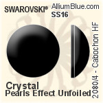 スワロフスキー カボション ラインストーン ホットフィックス (2080/4) SS16 - カラー（ハーフ　コーティング） 裏面アルミニウムフォイル