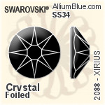 スワロフスキー XILION Rose Flat Back (2028/2058) SS34 - Mixed カラー (Uncoated & カラー エフェクト)