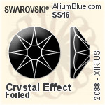 スワロフスキー Skull ラインストーン ホットフィックス (2856) 10x7.5mm - クリスタル エフェクト 裏面アルミニウムフォイル