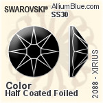 スワロフスキー XILION Rose Enhanced ラインストーン (2058) SS5 - カラー（ハーフ　コーティング） 裏面プラチナフォイル