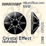 スワロフスキー XILION Rose Enhanced ラインストーン (2058) SS5 - カラー 裏面プラチナフォイル