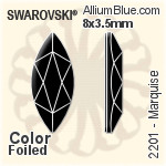 スワロフスキー XILION Rose Enhanced ラインストーン (2058) SS9 - カラー（ハーフ　コーティング） 裏面プラチナフォイル