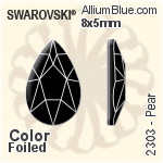 スワロフスキー リボリ Star ラインストーン ホットフィックス (2816) 5mm - カラー 裏面アルミニウムフォイル