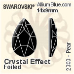 スワロフスキー XILION Rose Enhanced ラインストーン (2058) SS12 - カラー 裏面プラチナフォイル