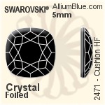 スワロフスキー Cushion ラインストーン ホットフィックス (2471) 7mm - クリスタル エフェクト 裏面アルミニウムフォイル