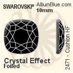 スワロフスキー Cushion ラインストーン ホットフィックス (2471) 5mm - クリスタル 裏面アルミニウムフォイル