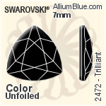 スワロフスキー Trilliant ラインストーン (2472) 5mm - カラー 裏面プラチナフォイル