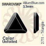 スワロフスキー Triangle ラインストーン (2711) 3.3mm - クリスタル エフェクト 裏面プラチナフォイル
