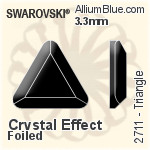 スワロフスキー Triangle ラインストーン (2711) 3.3mm - カラー 裏面にホイル無し