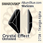 スワロフスキー Triangle Alpha ラインストーン (2738) 12x6mm - クリスタル エフェクト 裏面プラチナフォイル