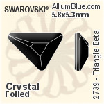 スワロフスキー Triangle Beta ラインストーン (2739) 7x6.5mm - クリスタル エフェクト 裏面にホイル無し
