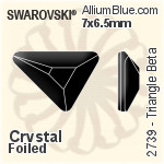 スワロフスキー Triangle Beta ラインストーン (2739) 7x6.5mm - クリスタル エフェクト 裏面にホイル無し
