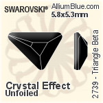 スワロフスキー Triangle Beta ラインストーン (2739) 7x6.5mm - カラー 裏面プラチナフォイル