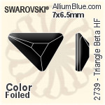 スワロフスキー Triangle Beta ラインストーン ホットフィックス (2739) 7x6.5mm - クリスタル 裏面アルミニウムフォイル