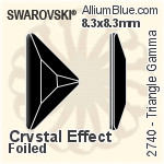 スワロフスキー Triangle Gamma ラインストーン (2740) 10x10mm - クリスタル 裏面プラチナフォイル