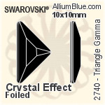 スワロフスキー Triangle Gamma ラインストーン (2740) 8.3x8.3mm - クリスタル エフェクト 裏面にホイル無し