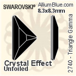 スワロフスキー Triangle Beta ラインストーン (2739) 5.8x5.3mm - クリスタル エフェクト 裏面プラチナフォイル