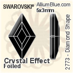 スワロフスキー リボリ Triangle ラインストーン (2716) 5mm - クリスタル エフェクト 裏面プラチナフォイル