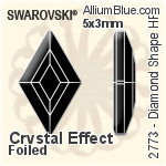 スワロフスキー Trilliant ラインストーン ホットフィックス (2472) 5mm - クリスタル 裏面アルミニウムフォイル