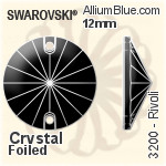 スワロフスキー リボリ ソーオンストーン (3200) 12mm - カラー（ハーフ　コーティング） 裏面にホイル無し