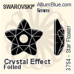 スワロフスキー Star Flower ソーオンストーン (3754) 7mm - クリスタル 裏面プラチナフォイル