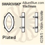 スワロフスキー XILION Navetteファンシーストーン石座 (4228/S) 5x2.5mm - メッキなし