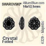 スワロフスキー Majestic ファンシーストーン (4329) 10x8.7mm - クリスタル エフェクト 裏面にホイル無し