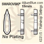 スワロフスキー ラウンド Spike ソーオンストーン (3297) 7x7mm - クリスタル エフェクト 裏面プラチナフォイル